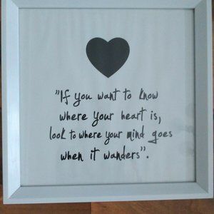 Square White Framed Quote Wall Decor 11.75…